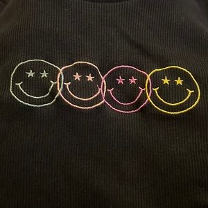 Black rib knit top trendy